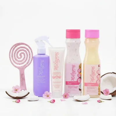 Milagros Kit antifrizz (5 Pack) Shampoo emergencia capilar milagro, biorepolarizador Milagro, tratamiento magia capilar milagro termoprotector anti friz y Cepillo antienredos milagro €91,95