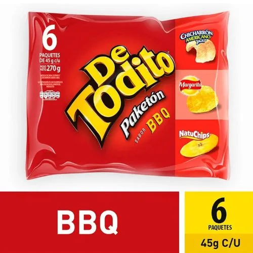 Detodito BBQ 6 Paquetes 270gr Snack   Precio regular   €19,95