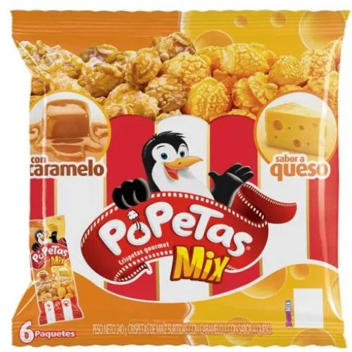 Popetas - Caramel and Cheese popcorn - De caramelo y Queso x 6 un  -  Precio regular €15,95
