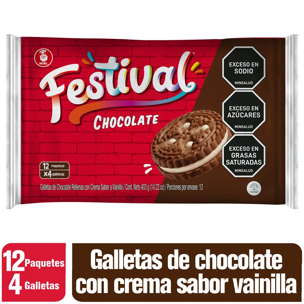 GALLETA FESTIVAL CHOCOLATE 12 UNIDADES 403G - Precio regular €7,95